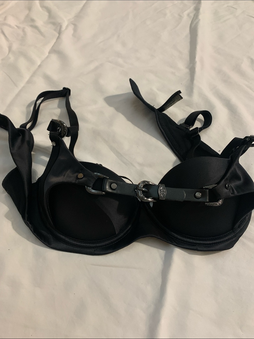 Black Underwire Bra with Adjustable Straps bdsm - Picture 6 of 6